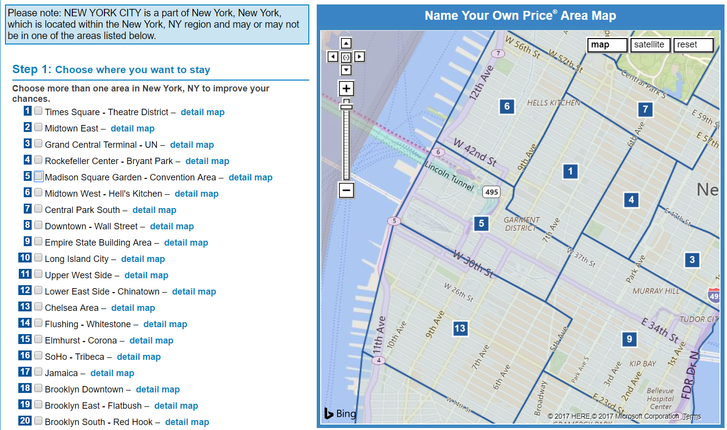 Priceline Zone Map PointsNerd